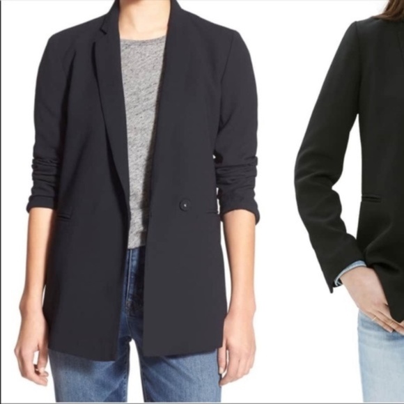 Madewell Jackets & Blazers - Madewell Black  'Lycée' Drapey Blazer Size 4